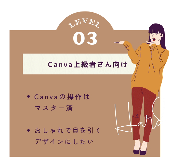 Canvaデザイン難易度LEVEL3